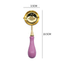 Sealing Wax Spoon Solid Wood Retro Wax Spoons Decorative Stamp Craft (Pink)