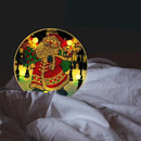 DIY LED Special Shaped Diamond Painting Santa Claus Needlework Home Ornament