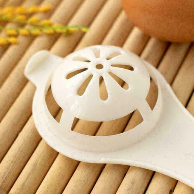 Kitchen White Egg Yolk Separator Tool Easy Cooking 7Y6T Gadget X4Z2 Sieve G5Y0