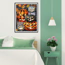 5D DIY Diamond Painting Halloween Pumpkin Kits Full Round Drill Wall Decor Craft