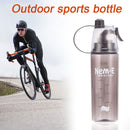 Plastic Spray Cool Summer Sport Water Bottle Portable Drink Kettle (Black) Newly