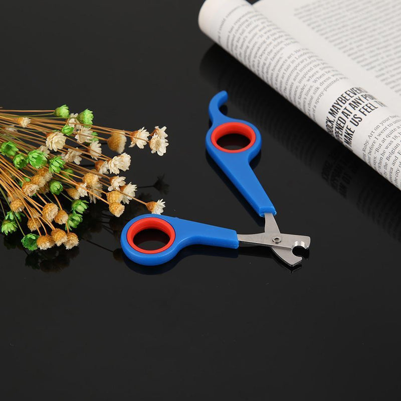 Stainless Steel Pet Nail Toe Scissors Dog Cat Claw Grooming Clipper (Blue) Newly
