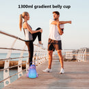 Gradient Water Bottle Portable Sports Leakproof Marker Water Kettle (D) Newly