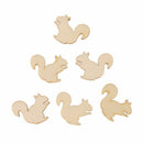Mixed Decoration Wooden Craft Mushroom Squirrel Leaves Shape Scrapbooking