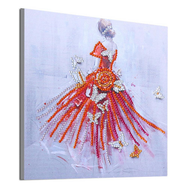 5D DIY Special Shaped Diamond Painting Dress Girl Cross Stitch Embroidery
