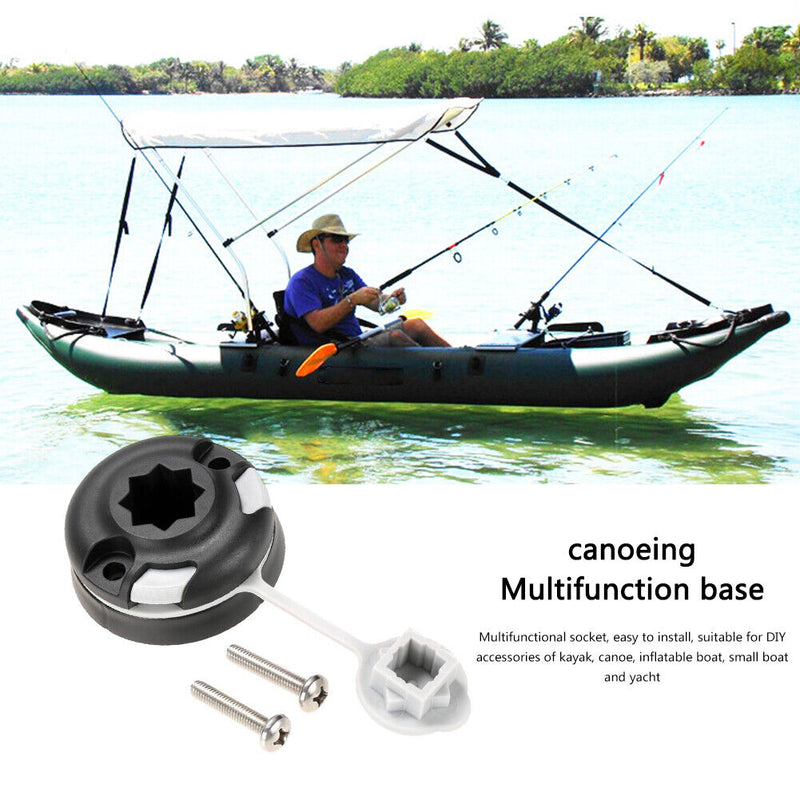 #A 1/2/4/6pcs Inflatable Kayak Rod Holder Base with Screws DIY Boat Accessories