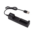 1 Slot Charger for 16340 14500 18650 26650 3.7V Lithium Battery USB Fast Charge