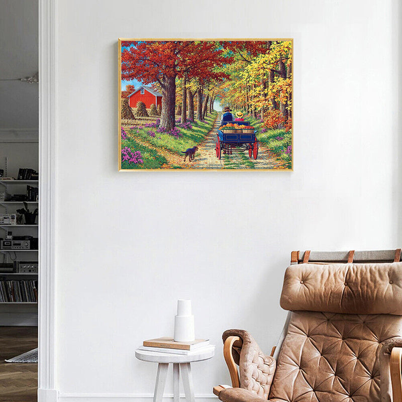 5D DIY Full Round Drill Diamond Paint Harvest Mosaic Rhinestone Drawing Picture