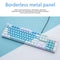 Mechanical 104 Keys Gaming Keyboards USB Wired (Red Axis Blue+White)