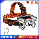5xLED Beads Portable Fishing Headlight USB Rechargeable Waterproof Headlamp