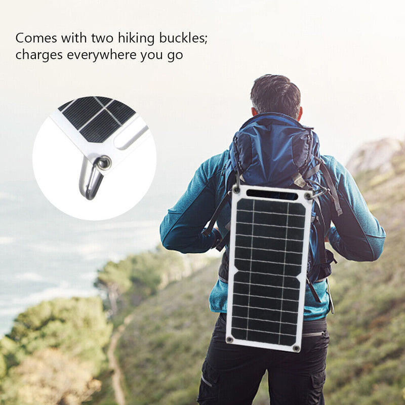 USB Solar Panel 6W 5V Portable Camping Travel Solar Charger Generator Power