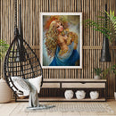 Paint By Numbers for Kids Beginner Elegant Girl Back Home Decor DIY Painting Kit