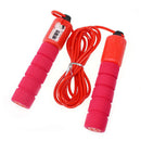 Professional Skipping Rope Counting Fitness Sports PVC Jump Rope (Rose Red)