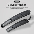 2pcs Mountain Road Bike Mudguard Wings Telescopic Front Rear Fenders Black