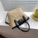 Straw Beach Bag Woven Shoulder Messenger Bag Women Bohemian Summer Vacation Tote