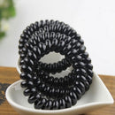 Black Elastic Women Hair Ties Rubber Hair Rope Extendable Telephone Wire