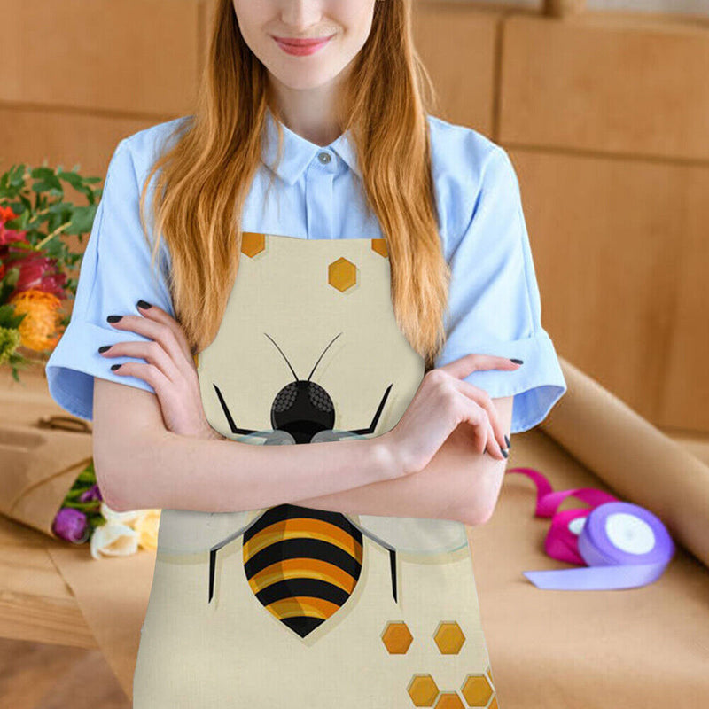 Bee Linen Kitchen Apron Waterproof Oilproof Cooking Pinafore Bibs (82x68cm)