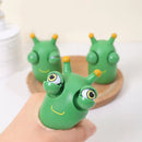 #A Green Worm Black Eyes Squeeze Toys Portable Multipurpose Soft for Children Gi