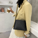 Lattice Pattern Shoulder Crossbody Bag Leather Women Simple Messenger Handbags