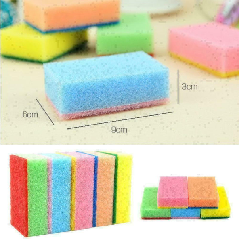 1PC Cleaning Sponge Brush 9*6*3CM Random color G9G9 L6C0 I2M8 I7E9
