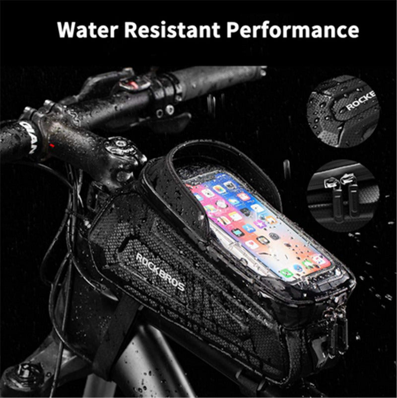 ROCKBROS  6.8" Phone Bicycle Bags Waterproof 1.7L Top Tube MTB Mountain Bike Bag