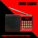 K11 Handheld Digital FM MP3 Player Speaker Devices Mini Portable Radio Recorder