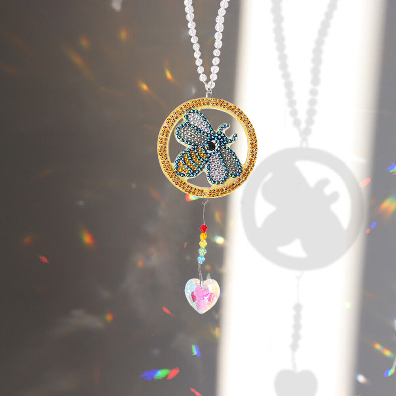 Bird Owl Butterfly Prism Pendant DIY Diamond Painting Window Car Crystal Hanging