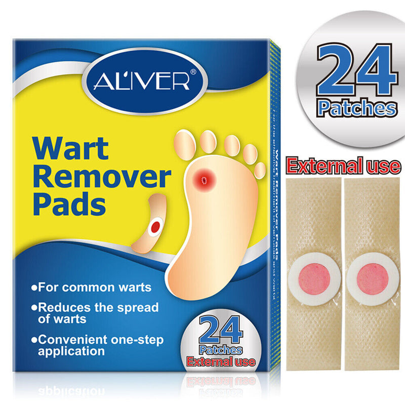 24pcs Feet Warts Remover Pads Foot Callus Corn Stickers Foot Care Plaster Newly