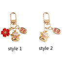 Cute Keyring Car Key Chains Pendant Cartoon Keychains Lucky Cat Bag Ornaments