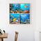 4 Panels Sea Life Oil Paint By Numbers Canvas DIY Picture Hand Painted Wall Art