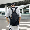Japanese Simple Backpack Women Men Canvas Travel Solid Student Casual School Bag