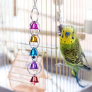 Funny Colorful Handmade Bell Hanging Bird Cage Jewelry Small Parrot Swing B