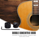 Concentric Dual Knob Metal Dome Potentiometer Cap for Guitar Volume Adjustment