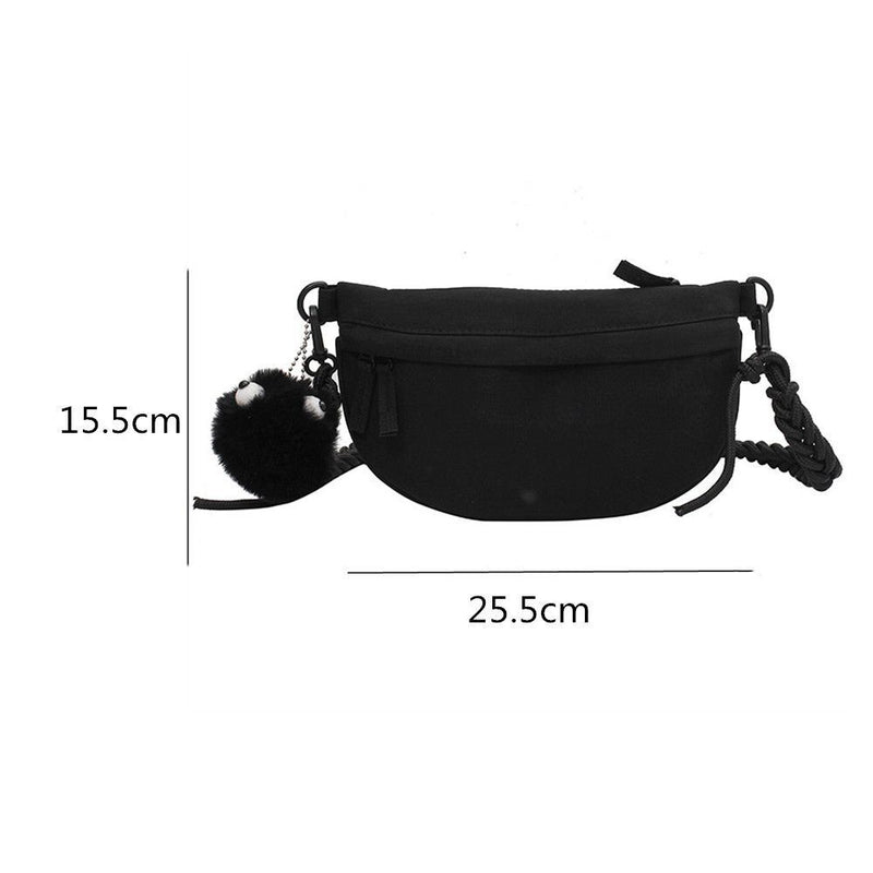 With pendants Small bag Shoulder Bags Messenger bag Canvas bag Crossbody Bag
