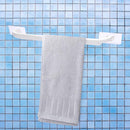 Plastic Wall Mounted Adhesive Towel Bar Shelf Storage Rack Holder (White) Newly