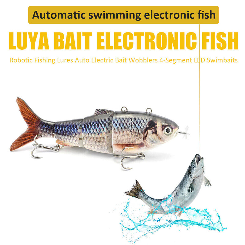 Robotic Fishing Lures Auto Bait Wobblers 4-Segment LED Swimbaits (BL-2042) Newly