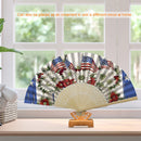 Independence Day Flowers Flag Oil Paint Folding Fan By Numbers DIY Craft De