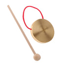 21cm Hand Gong Copper Cymbals with Wooden Stick for Band Rhythm Kids Music