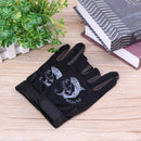 1 Pair Skidproof Half Finger Cycling Fishing Anti-Slip Glove(Black)