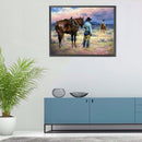 Cowboy Couple Oil Paint By Numbers Kits Canvas Picture Wall Art DIY Craft D