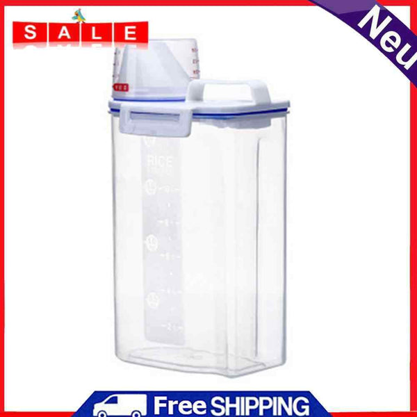 Transparent Coarse Cereals Tank Plastic Grains Storage Box Sealed Cans Container