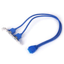 Motherboard USB 3.0 20 Pin to Dual USB3.0 Back Panel Expansion Baffle Cable