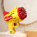 Bubble Guns Toys 29 Holes Electric Bubble Machine for Kids Play (Yellow)