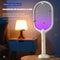 Electric Insect Swatter USB Rechargeable Led Light Mosquito Killer (Beige) Newly