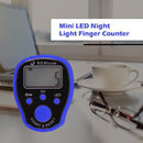 0-99999 Finger Counter LED Luminous Electronic Tally Counter (Dark Blue) Newly