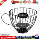 Coffee Mug Basket Fruit Tray Universal Coffee Capsule Storage Rack (Black) Newly