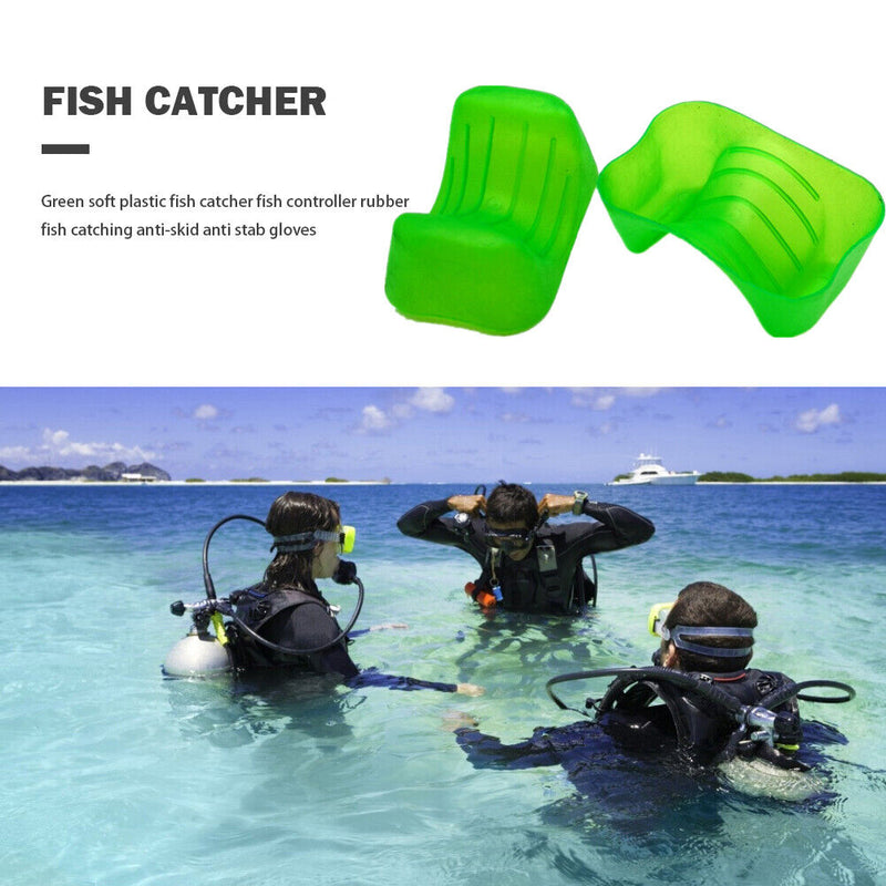 Soft Plastic Anti-Slip Fish Catching Gloves Stabbed Prevent Fishing Gloves Gr