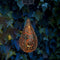 Metal Water Drop Solar Hollow Projection Lamps Outdoor Hanging Lights (B)