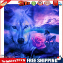 Diamond Painting 5D DIY Wolf Flower Full Round Drill Rhinestone Picture Kit