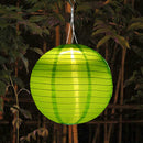 8 inch LED Round Solar Lantern Waterproof Pendant for Garden Decor (Green)